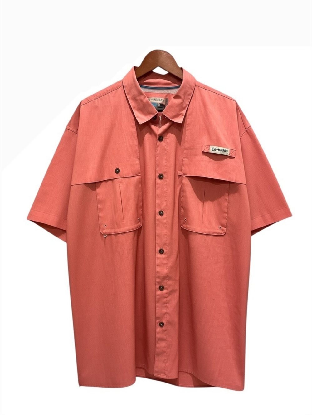 Magellan Outdoors Fish Gear Relaxed Fit XL Coral Polyester S